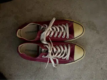 CONVERSE 빨간색 로우컷 스니커즈