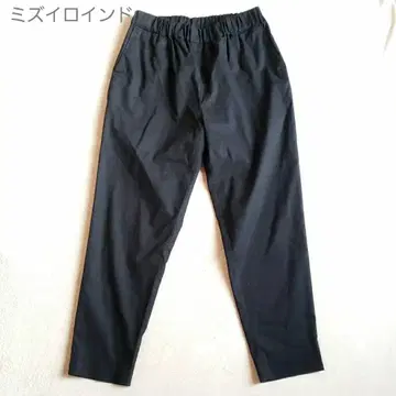 미즈이로 인드 이지 팬츠 린넨 혼방 블랙 일본제