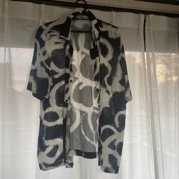 ZARA 추상 패턴 반팔 셔츠 L
