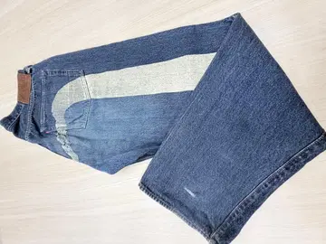 스트라이프 디자인 다크 블루 데님