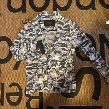 MICHEL KLEIN 카모 패턴 긴팔 셔츠 48