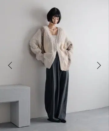 로리즈팜 샤기 ZIP 가디건 롱 슬리브