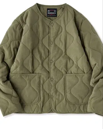 KARAKU 올리브 퀼팅 자켓