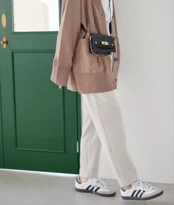 새상품급 JOURNAL STANDARD 울 라이크 스트레치 팬츠 화이트