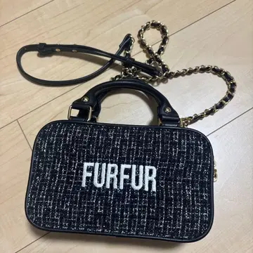 FURFUR 트위드 폰 홀더 블랙