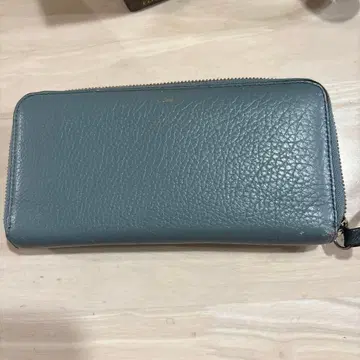 그레이 가죽 장지갑