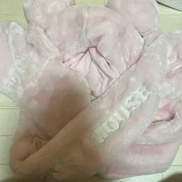 미키마우스 머플러 핑크 팬캡