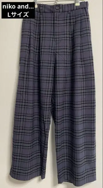 니코앤드 - 트윌 체크 턱 팬츠