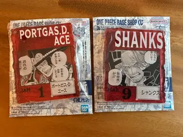 ONE PIECE 베이스샵 복권 아크릴 블록 참 에이스 샹크스