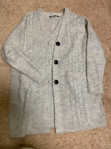 라이트 그레이 가디건 M 사이즈