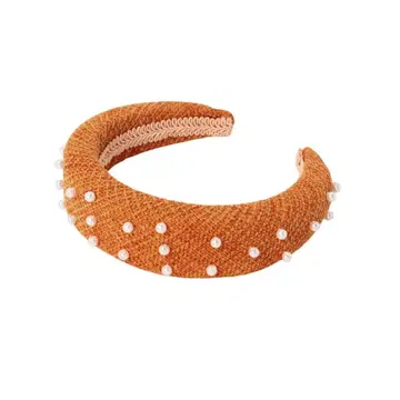 eimy istoire 트위드 펄 머리띠 오렌지