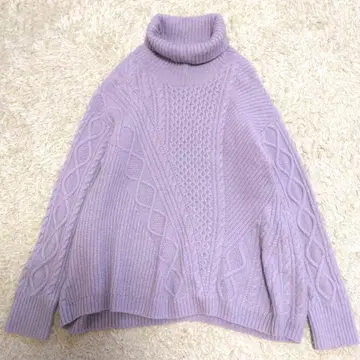 B : MING by BEAMS 해밀턴 울 터틀넥 케이블 니트