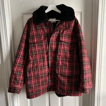 GU x beautiful people 체크 보아 블루종 L