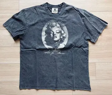마릴린 몬로 T셔츠 L사이즈 다크 그레이 빈티지 가공