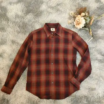 새상품급 폴스미스 체크 셔츠 M 빨간색 코튼 남성용 여성용