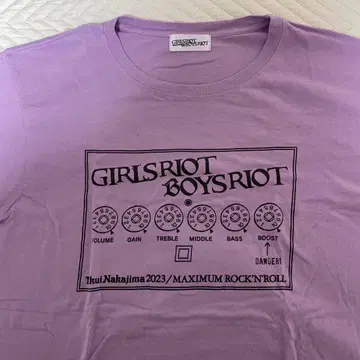 나카지마 타쿠이 GIRLS RIOT/BOYS RIOT 풀텐 빅 T셔츠