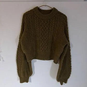 TODAYFUL 울 니트 스웨터 올리브