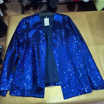 무대 의상에! 스팽글 자켓 파랑 9006-3 새상품