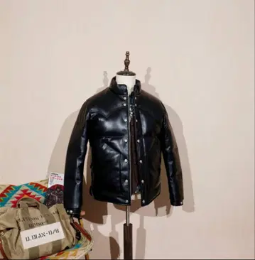 뉴질랜드산 시어링 가죽 사용 가죽 다운 웨스턴 스티치 자켓