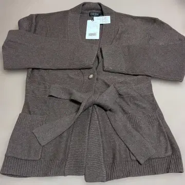 L 사이즈 니트 가디건 허리 리본 포함