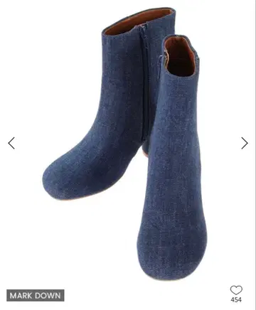 Ungrid 10주년 데님 스타일 중간 굽 부티