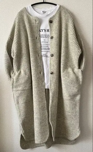 SO 울 롱 코트 가디건 새상품급