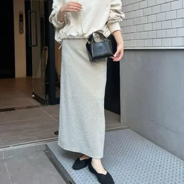 실버 라메 스커트 36