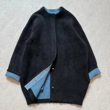 새상품급 엘렌딕 CN 라쿤 믹스 W 가디건 블랙