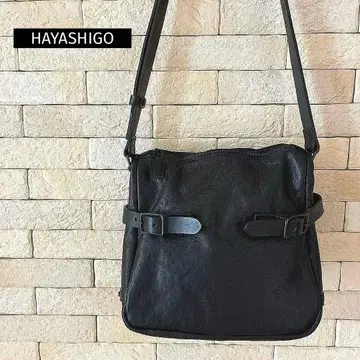 HAYASHIGO 'NEVER FADE' 풀 가죽 크로스 숄더백