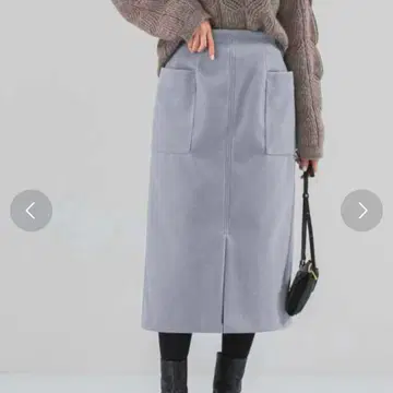 어반 리서치 로쏘 겨울 소재 따뜻한 포켓 부착 타이트 스커트