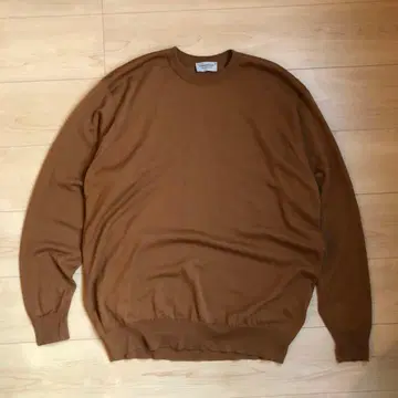 JOHN SMEDLEY 브라운 크루넥 긴팔 스웨터 사이즈 L