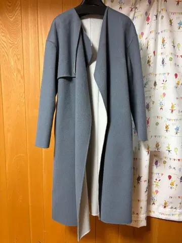 언타이틀 그레이 벨트 포함 롱 코트 사이즈 2