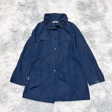 ensuite 2 코트 밀리터리 얇은 소재 나일론 네이비 네이비 출퇴근