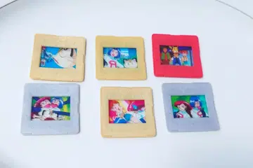 메이지 Meiji 포켓몬 비스킷 금은 픽처 프레임 6개 묶음 판매