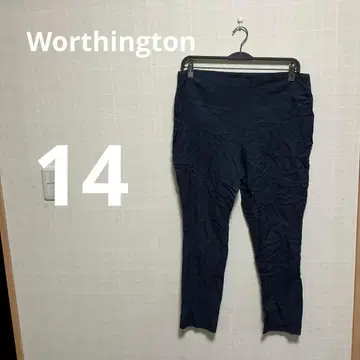 Worthington 다크 네이비 캐주얼 팬츠 14 스트레치