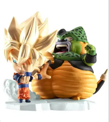 드래곤볼 초전사 피규어 9 손오공(슈퍼 사이어인)&셀(제2형태)