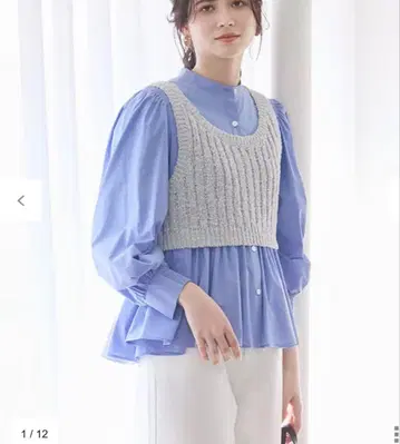 [ SLOW/일부 매장 한정판 ] 리본얀 니트 뷔스티에