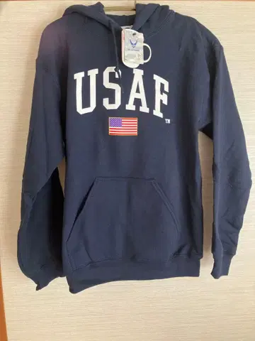 택 포함 새상품 USAF 네이비 후드티
