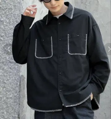 [ 새상품급 ] REmastered 핸드스티치 디자인 루즈셔츠 F사이즈