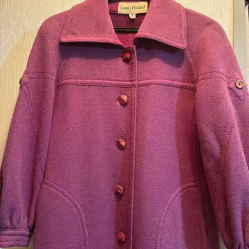 빈티지 Louis Ferraud 퍼플 롱 코트