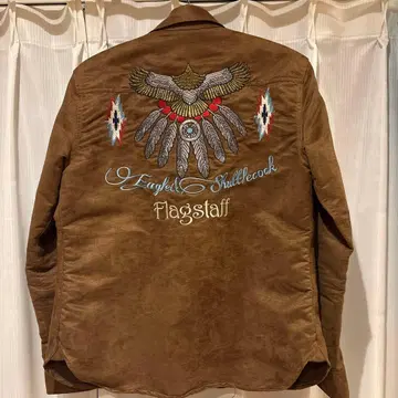 FLAGSTAFF 스웨이드 자수 셔츠 M 새상품급