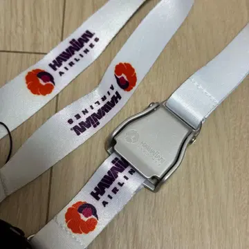 하와이안 항공 HAWAIIAN 시트 벨트 버클 넥스트랩 화이트