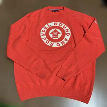 Callaway 오렌지 라운드 로고 스웨터 LL