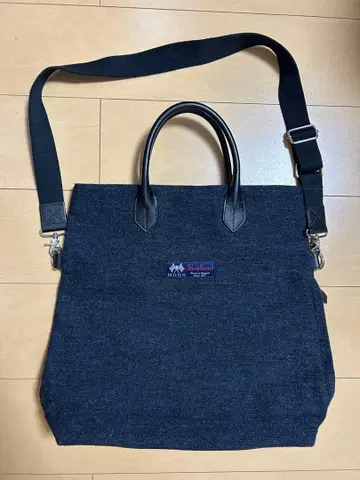 MOON 문 영국 원단 2WAY 토트백 숄더 천연 가죽 핸들