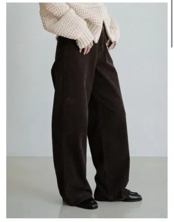 녹차 코듀로이 팬츠 브라운 코듀로이 녹차