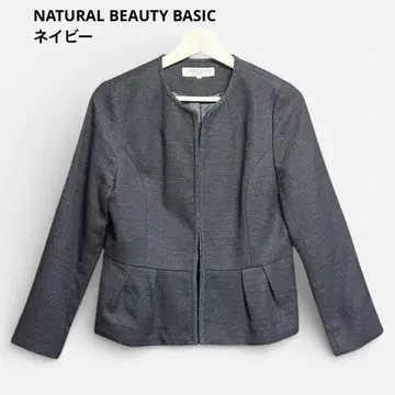 NATURAL BEAUTY BASIC 노카라 자켓 L 네이비