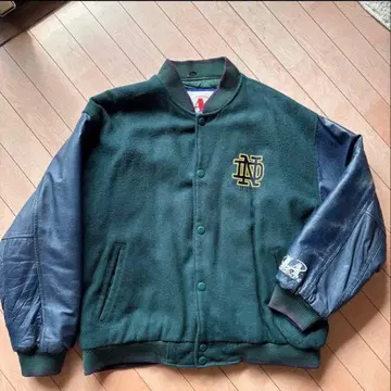 빈티지 노트르담 로고 애슬레틱 바시티 자켓