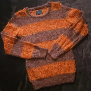 00s 모헤어 mohair 털이 긴 스트라이프 니트 스웨터 2