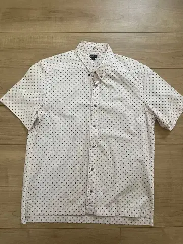 폴 스미스 반팔 셔츠 L 화이트 도트 무늬