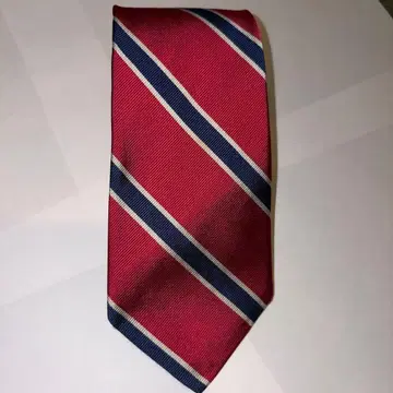 Brooks Brothers 실크 넥타이 빨간색 네이비 스트라이프